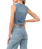Dear John Norris Denim Princess Seam Sleeveless Vest