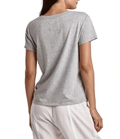 Dear John Vani Knit V-Neck Short Sleeve Tee Shirt