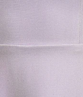 Dear Moon Scuba Spaghetti Strap Square Neck Tie Back Double Ruffle Dress
