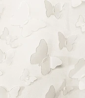 Dear Moon Strapless Glitter Three-Dimensional Butterfly Appliqued Fit-And-Flare Dress