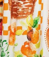 Dee Elly Cherry Farm Market Print Square Neck Maxi Dress