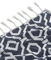 Dee Ocleppo Geometric Jacquard Fringe Reversible Throw