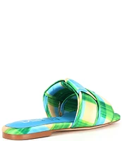 Deltan Ariel Woven Satin Flat Sandals