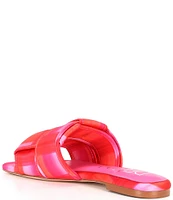 Deltan Ariel Woven Satin Flat Sandals