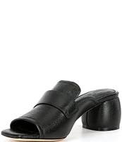 Deltan Baker Leather Block Heel Sandals