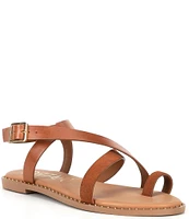 Deltan Eva Leather Toe Loop Strappy Flat Sandals