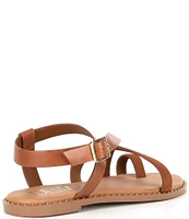 Deltan Eva Leather Toe Loop Strappy Flat Sandals