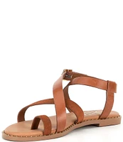 Deltan Eva Leather Toe Loop Strappy Flat Sandals