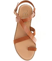 Deltan Eva Leather Toe Loop Strappy Flat Sandals