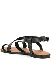 Deltan Eva Leather Toe Loop Strappy Flat Sandals