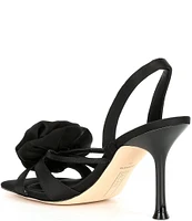 Deltan Izzie Satin Flower Detailed Dress Sandals