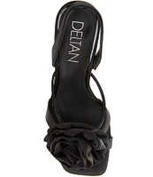 Deltan Izzie Satin Flower Detailed Dress Sandals