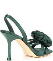 Deltan Izzie Satin Flower Detailed Dress Sandals