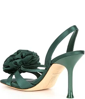 Deltan Izzie Satin Flower Detailed Dress Sandals