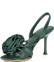 Deltan Izzie Satin Flower Detailed Dress Sandals