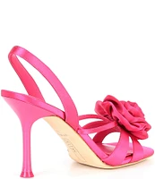 Deltan Izzie Satin Flower Detailed Dress Sandals