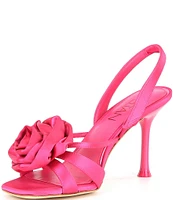 Deltan Izzie Satin Flower Detailed Dress Sandals