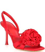 Deltan Izzie Satin Flower Detailed Dress Sandals