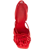 Deltan Izzie Satin Flower Detailed Dress Sandals