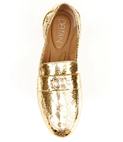 Deltan James Crinkle Metallic Leather Flats