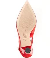 Deltan Sage Satin Slingback Pumps