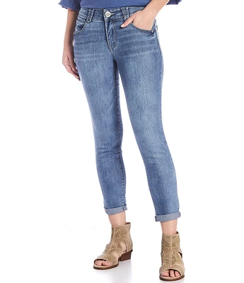 Democracy #double;Ab#double;solution® Crop Roll Cuff Skimmer Skinny Leg Stretch Denim Jeans