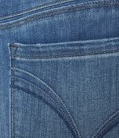 Democracy #double;Ab#double;solution® Embroidered Pocket Frayed Hem Straight Slim Leg Ankle Jeans