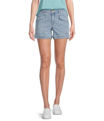Democracy #double;Ab#double;solution® High-Rise Double Button Denim Shorts