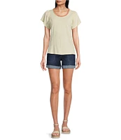 Democracy #double;Ab#double;solution® High Rise Rolled Cuff Denim Shorts