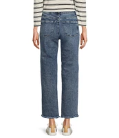 Democracy #double;Ab#double;solution® High Rise Straight Leg Frayed Hem Ankle Jeans
