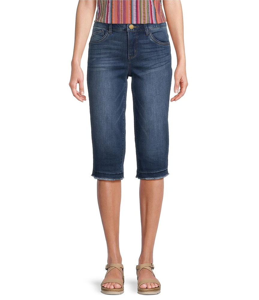 Democracy #double;Ab#double;solution® Mid Rise Fray Hem Skimmer Shorts