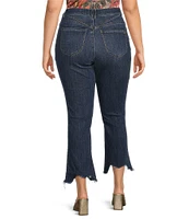 Democracy #double;Ab#double;Solution® Skyrise Barely Boot Leg Scallop Fray Hem Cropped Jeans