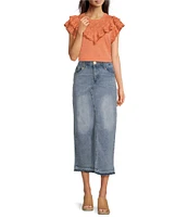 Democracy #double;Ab#double;solution Skyrise Front Slit Released Hem Stretch Denim Skirt