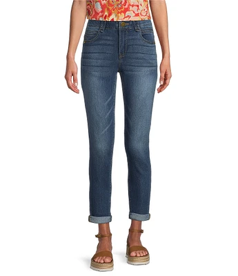 Democracy #double;Ab#double;solution® Stretch Slim Straight-Leg Ankle Cuffed Skimmer Jeans