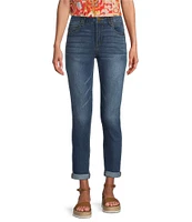 Democracy #double;Ab#double;solution® Stretch Slim Straight-Leg Ankle Cuffed Skimmer Jeans