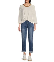 Democracy #double;Ab#double;solution® Wide-Leg Cuffed Hem Girlfriend Jeans