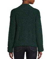 Democracy Long Sleeve Double Banded Round Neck Sweater