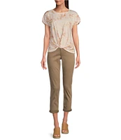 Democracy Petite Size #double;Ab#double;solution Straight Leg Cropped Skimmer Jeans
