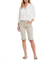Democracy Petite Size #double;Ab#double;solution® Mid-Rise Cuffed Bermuda Shorts