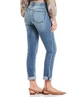 Democracy Petite Size #double;Ab#double;solution® Rolled Hem Mid Rise Cropped Girlfriend Jeans