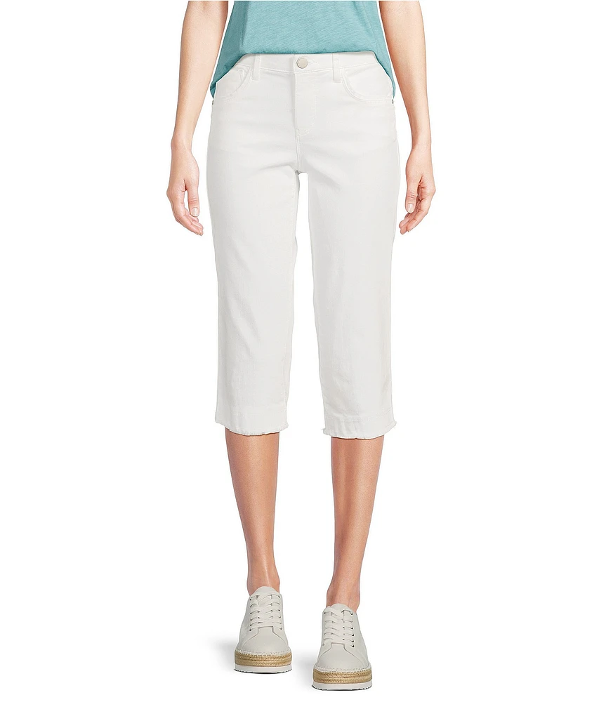 Democracy Petite Size #double;Ab#double;solution® Stretch Straight Leg Skimmer Fray Hem Jeans