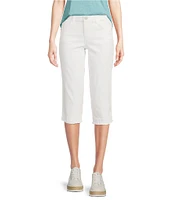 Democracy Petite Size #double;Ab#double;solution® Stretch Straight Leg Skimmer Fray Hem Jeans