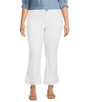 Democracy Plus Size #double;Ab#double;solution® Kick Flare Double Layer Fray Hem Crop Jeans