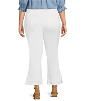 Democracy Plus Size #double;Ab#double;solution® Kick Flare Double Layer Fray Hem Crop Jeans