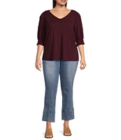 Democracy Plus Size #double;Ab#double;solution® High Rise Kick Flare Leg Denim Jeans