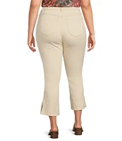 Democracy Plus Size #double;Ab#double;solution High-Rise Kick Flare Leg Side Slit Hem Cropped Jeans