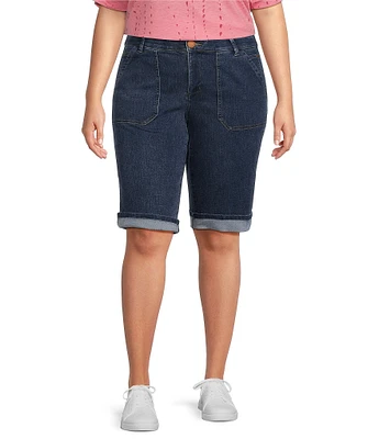 Democracy Plus Size #double;Ab#double;solution® High Rise Rolled Cuff Bermuda Shorts