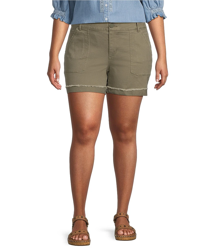 Democracy Plus Size #double;Ab#double;solution® High-Rise Rolled Cuff Shorts