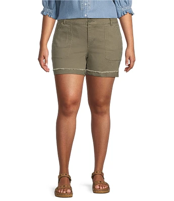 Democracy Plus Size #double;Ab#double;solution® High-Rise Rolled Cuff Shorts