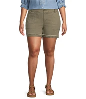 Democracy Plus Size #double;Ab#double;solution® High-Rise Rolled Cuff Shorts